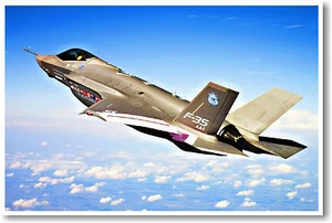 F-35 Lightning Joint Strike Force Fighter Jet - PÓSTER de aviación militar - Imagen 1 de 1