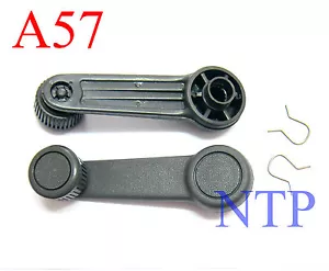 FOR 85 - 98 MAZDA BRAVO B2000 B2200 B2600 323 626 121 PAIR OF WINDOW CRANK GRAY - Picture 1 of 2