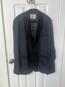 Zara Men’s Black Blazer Jacket Sz M - Picture 1 of 3