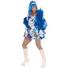 Sexy Travestie Kostüm 70er Kleid Kostüme XL 54-56 blau Junggesellenabschied     