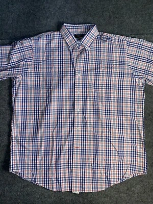 Camisa Berkley Jensey Hombres XL Multi Cuadros Algodón Cuello Sin Arrugas Abotonada Foto 1 de 4