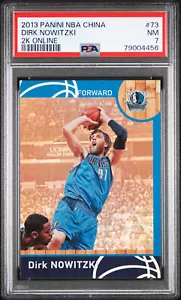 2013 Panini NBA Hoops China 2K Online 73 Dirk Nowitzki PSA 7 NM Refractor Pop 1 - Picture 1 of 2