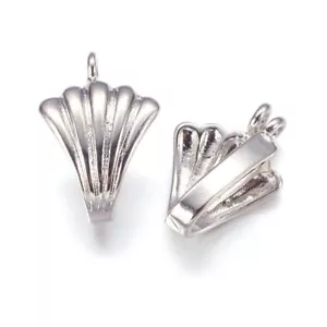 20 piezas Cáscara de latón tono platino fianzas de donas soporte de piedra tallada hallazgos 17,5 mm - Imagen 1 de 2