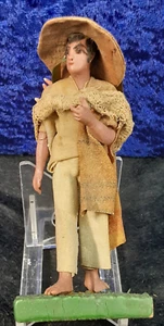 Vintage Wax Figurine; Vendor with Carrots; Handcrafted; 1880-1940's; Mx; VG - Picture 1 of 8
