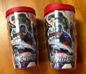 Tervis Marvel Avengers Iron Man Captain America 16 Oz. Tumbler Cup Lid (Pair) - Picture 1 of 13