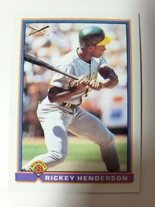 1991 Bowman Rickey Henderson card #371
