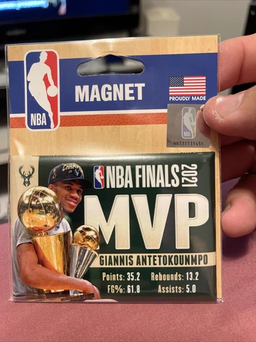 Giannis Antetokounmpo 2021 MVP.  NBA Finals. Milwaukee Bucks Magnet. 2x3 Cover