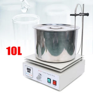 10L Wärme sammelnder Magnetrührer Laborthermostat Wasser Bad Öl Bad Topf 110V - Bild 1 von 9