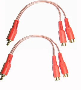 RCA Phono Y lead amplifier cable Y splitter 1 male to 2 female Autoleads PC1-1M - Picture 1 of 2