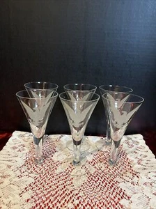 Crystal Fluted Eagle Wine Glasses-Set of 6 - Picture 1 of 6