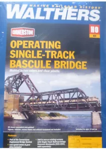 Walthers 933-3070 Operating Single-Track Basculle Train Bridge Kit HO Scale - Picture 1 of 1