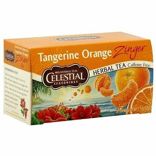 Celestial Seasonings Herbal Tea- Tangerine Orange Zinger- 20 Bags
