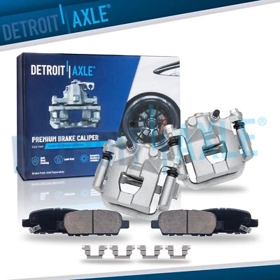 Pinzas de freno de disco traseras 4 piezas con soportes + pastillas de freno de cerámica para Nissan Altima Foto 1 de 4