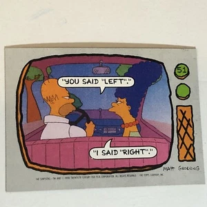 The Simpsons Trading Card 1990 #51 Homer Marge Simpson - Picture 1 of 2