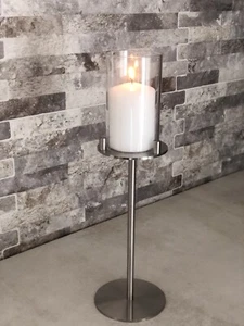 Kerzenhalter 11cm HOCH Edelstahl Kerzenständer Windlicht Leuchte MODERN NEU - Bild 1 von 12
