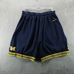 VTG Nike Team Shorts Mens L Blue Michigan Wolverines Basketball Baggy - Picture 1 of 11