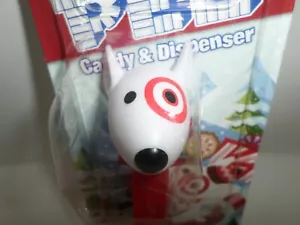 PEZ Dispenser & Candy Target Bullseye Dog New On Card Best By 9/24/29 - Picture 1 of 4