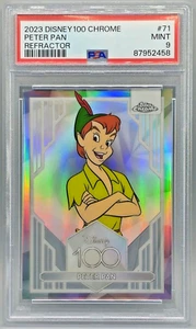 Peter Pan 2023 Disney 100 cromo #71 refractor PSA 9 como nuevo - Imagen 1 de 2