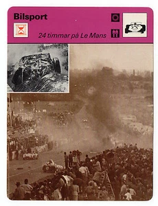 Tarjeta comercial Motorsport Le Mans 24 horas Crash Disaster of 55 Swedish Sportscaster - Imagen 1 de 1