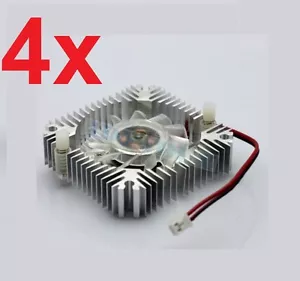 4 PCS 55mm 2PIN Aluminum Snowhite Cooling Fan Heatsink Cooler  VGA CPU FS006 - Picture 1 of 2