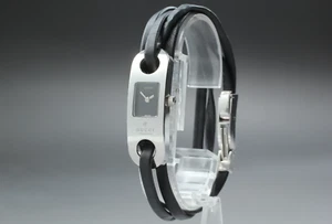 Full Set *Near MINT* Gucci 6100L Silver Black Dial Ladies Quartz Watch JAPAN - Picture 1 of 11