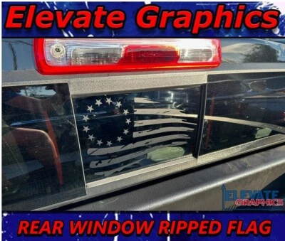 For 2015-2025 GMC Canyon Stickers Rear Window Flag 3M Decals Vinyl Graphics - Изображение 1 из 4