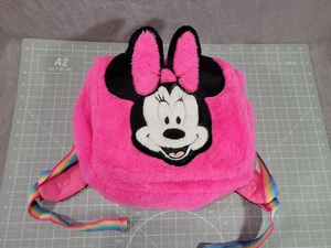 MOCHILA Pequeña Minnie Mouse Rosa Esponjosa Exterior Arco Iris Grapas - Imagen 1 de 6