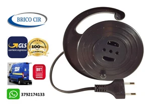Prolunga Cavo Elettrico 5 Metri avvolgicavo con manovella Prese bivalente - Foto 1 di 2