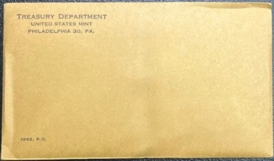 1963 PROOF SET envelope still sealed. Original as issued by US Mint - Image 1 of 2