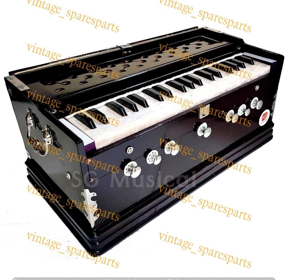 MUSICAL HARMONIUM OCTAVES~7 STOPS~DOUBLE REEDS~39 KEYS~DOUBLE FOLD BELLOW~440 HZ - Image 1 of 4