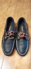 Timberland Men Boat deck shoes 2 eye lace up classicleather navy blue size 7.5