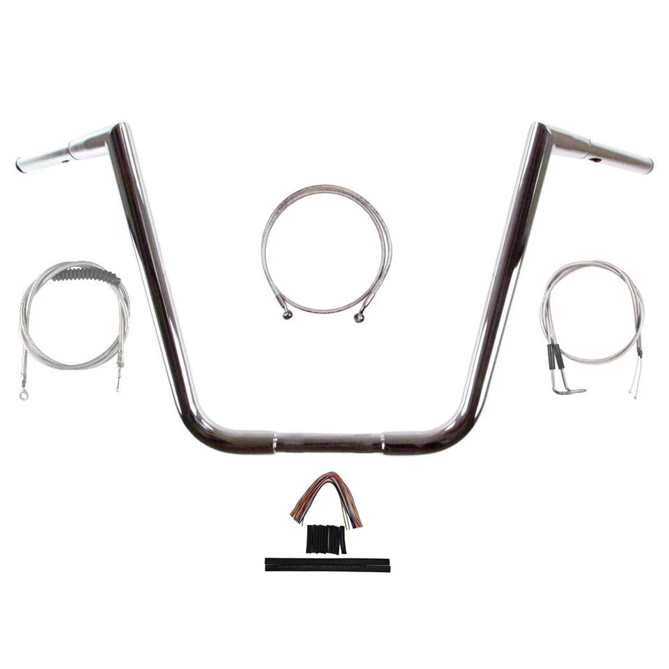 Kit de manillar Jarhead 1 1/4" cromado 16" 1990-1995 Harley-Davidson Dyna Foto 1 de 3