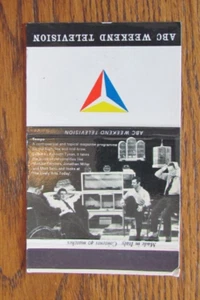 FUNDA MATCHBOOK ESTACIÓN DE TELEVISIÓN: ABC TEMPO UK TV SHOW 1961 MATCHCOVER -C14 - Imagen 1 de 1