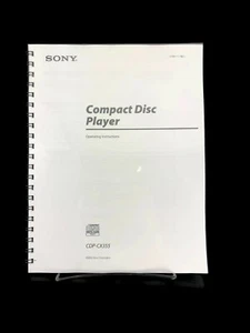 Sony CDP-CX355 Lettore CD Manuale Proprietario Istruzioni Bobina Bound - Foto 1 di 4