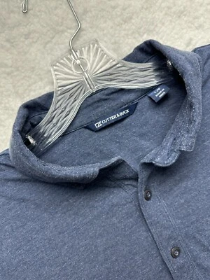 Cutter and Buck Polo Mens Large Heathered Blue Advantage Polo Long Sleeve - Image 1 of 4