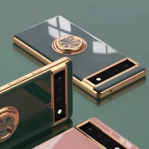 Case For Google Pixel 7 Pro 6A 5A 5G Shockproof Plating Ring Holder Stand Cover - Picture 1 of 15