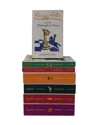 Harry Potter Paperback Book Set by J.K. Rowling Bloomsbury Bundle x7 Preloved  - Image 1 of 4