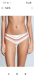 NEW Paper London Zigzag Bikini Bottoms Size Large Rainbow Ribbons Z350-20 - Picture 1 of 8