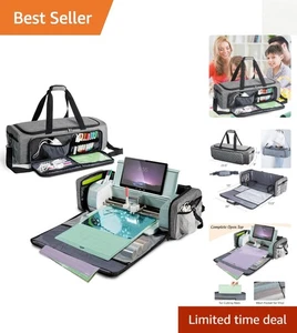 Elegante graue Cricut Tragetasche für Maker 4, 3 & Explore - einfache Tragbarkeit - Bild 1 von 9