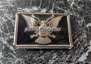 Diplomaten Abgesandter Botschafter Generalkonsulat Gürtelschnalle Silber Metall Western - Bild 1 von 3
