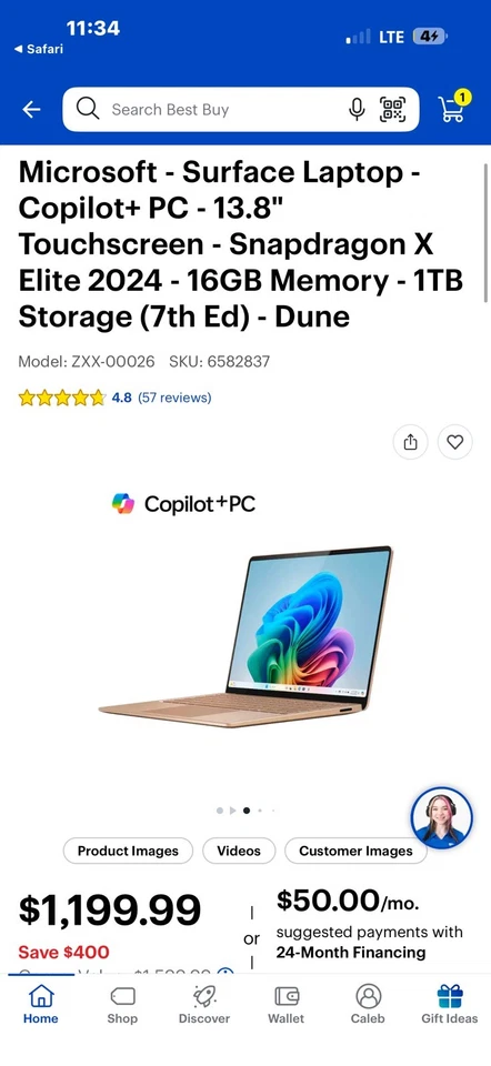 MicrosoftSurfaceLaptop413.5TouchscreenLaptopAMDRyzen5 4680U256GBSSDWindows11Home - Image 1 of 1