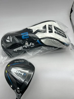 TaylorMade SIM2 MAX Fairway Wood 5W 18 RH TENSEI BLUE TM50 Stiff Head Cover 1819 - Image 1 of 4