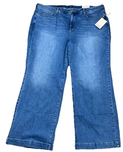 NUEVO CON ETIQUETAS NYDJ Mujer Teresa Pierna Ancha 1.5” Dobladillo Cañón de Agua Talla 24W Elastizado - Imagen 1 de 11