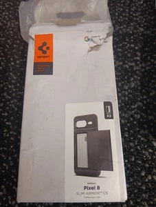 Spigen Google Pixel 8 Case [Slim Armor CS Card Holder Black Open Box Free Ship - Zdjęcie 1 z 1