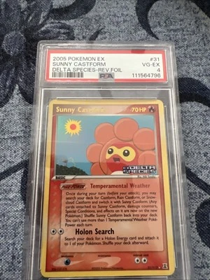 Pokemon Sunny Castform #31 (Reverse Holo) EX Delta Species PSA 4 - Image 1 of 2