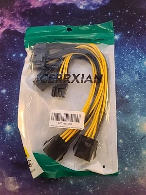 (2-Pack) COMeap 8 Pin PCIe Splitter Cable, GPU VGA PCIe 8 Pin Female to Dual... - Image 1 of 2