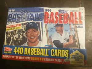 Juego completo de béisbol Topps 1996 cajas de cereales selladas de fábrica I y II - Imagen 1 de 4