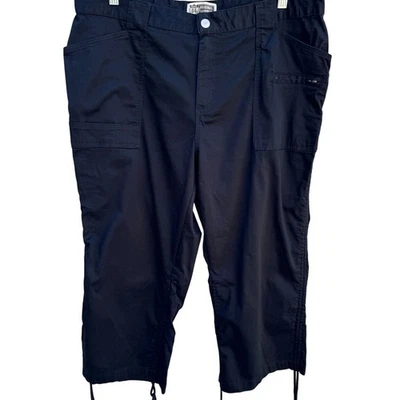 Route 66 Original Clothing Co Vintage Womens Black Stretch Cargo Capri Pants 18W - Image 1 of 4