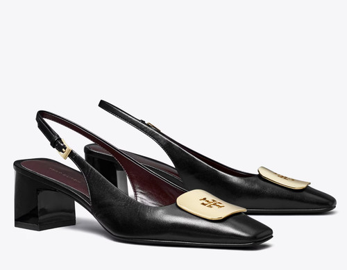 Tory Burch Georgia tacco a spillo 55 mm stile #156479 taglia 8 nero perfetto