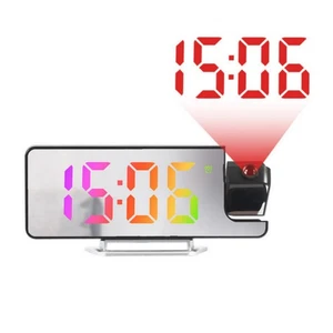 LED Digital Projector Projection Snooze Dual Alarm Clock FM Radio Timer USB - Picture 1 of 16